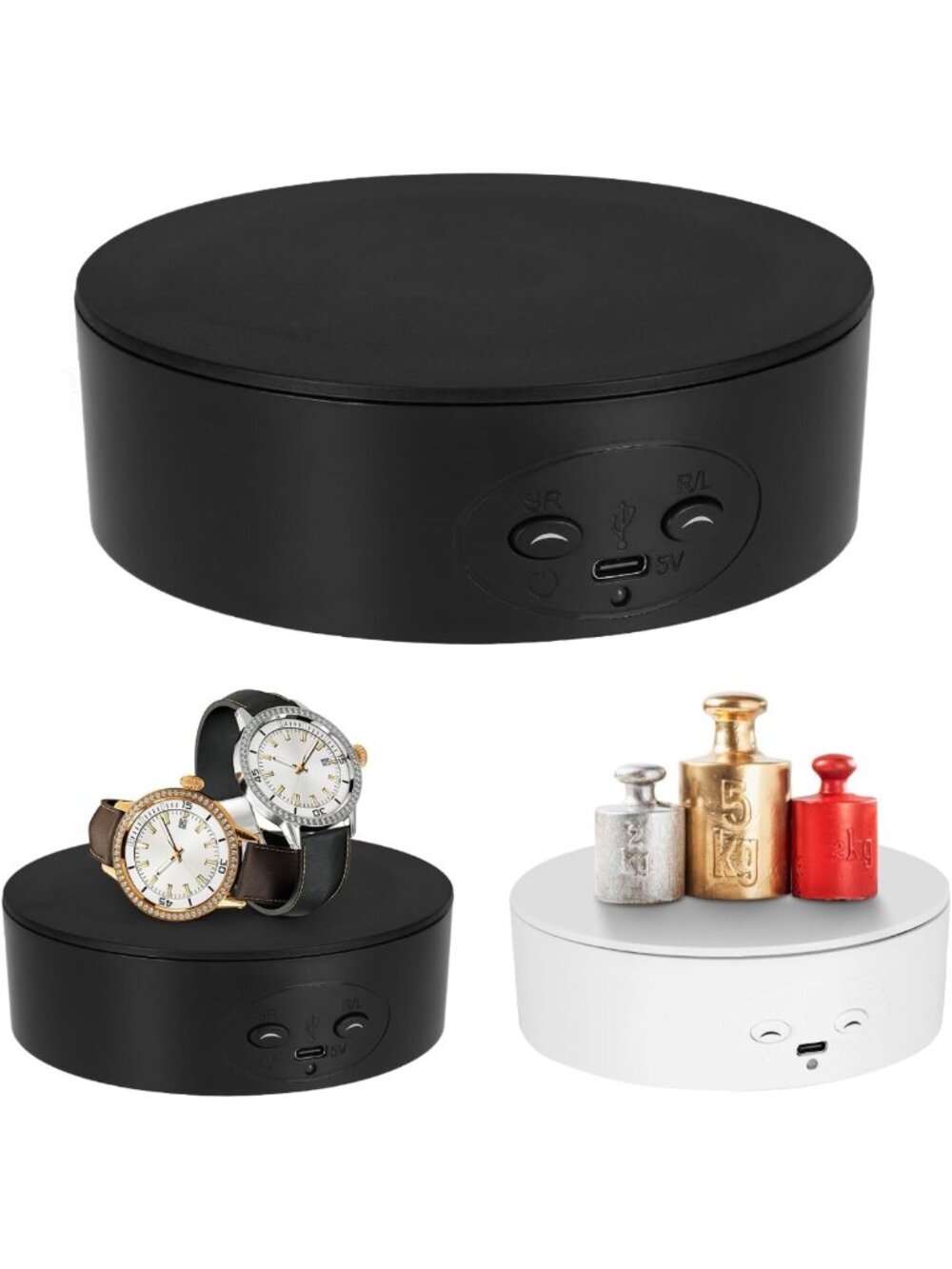 360° Motorized Rotating Display Stand for Jewelry, Watches, Cakes & 3D Models